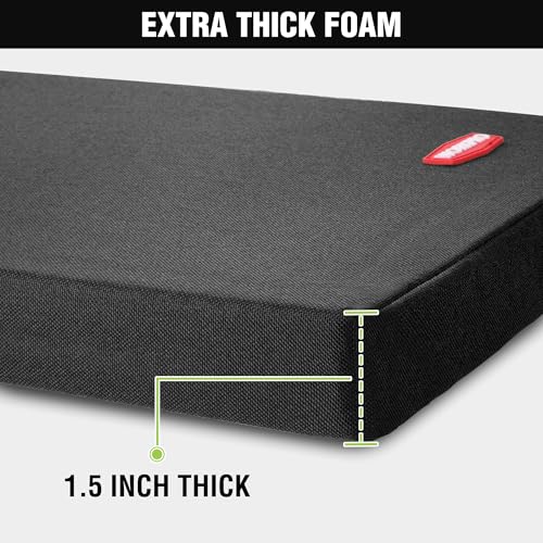 WORKPRO 17" Kneeling Pad with Removable Cover, Soft NBR Foam Cushioning - color: Black
