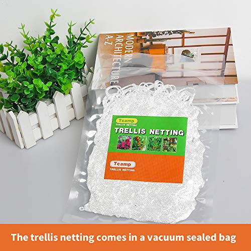 Tcamp Heavy-Duty Polyester Plant Trellis Netting 5 x 15ft (2 Pack) (5 Ft X 15 Ft) - size: 6" Mesh (5*15Ft) (Pack of 2)