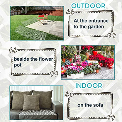Zopeal 6.5ft Cat Deterrent Mat, Soft Spikes, Indoor Outdoor Pet Repellent - color: White, style: 79 x 12 Inch