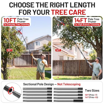 Suchtale 14FT Pole Tree Pruner for High Branch Trimming with Saw - size: 14FT