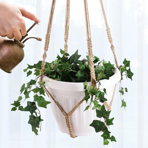 Giant XXL 55 Inches Macrame Planter Hanger Large for 15 inch Pot - color: Brown