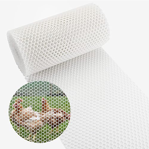 Plastic Chicken Wire Fencing 15.7IN x 66FT,Pet Barrier Netting,Durable Garden Mesh Fence Animal Barrier for Dogs, Rabbits, Poultry & Plant Protection,White - color: White, size: 15.7INx66FT