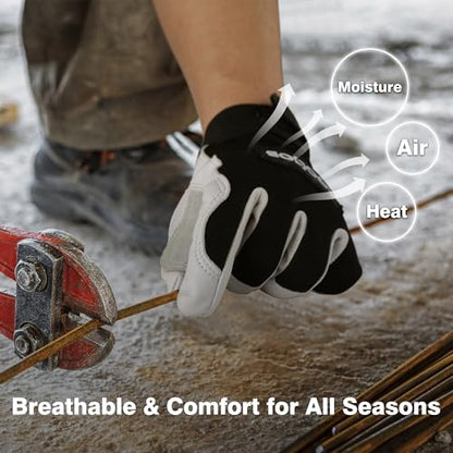 COOLJOB Thorn Proof Garden Work Gloves Men, Abrasion-resistant Palm, M-XL - size: Medium