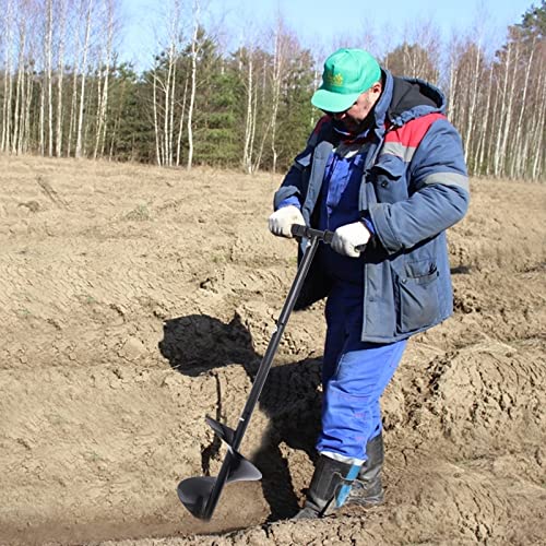 7"X 33" Manual Garden Hole Digging Drill Bit, Hand Drill Auger Post Hole Digger for Planting, Spiral Drills Planter for Bulb, Flower, Tree, Seedlings, Bedding Plants, Umbrella