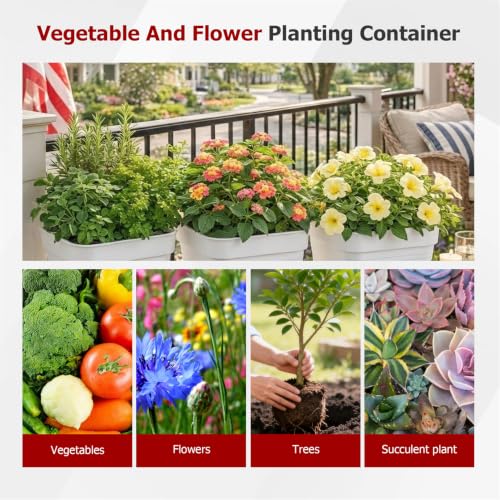 findmall 1 Gallon Square White Nursery Pots Plant Pots Grow Pots Nursery Container for Planting Soil Plants 10 Pcs - color: White, size: 1 Gallon