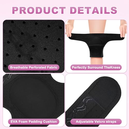 M METERXITY 2-Pack Gardening Knee Pads, Thick Foam Garden Knee Pads with Adjustable Straps for Garden/Construction/Flooring/Cleaning, Suitable for 13"-15" Leg Circumference Size m [Black] - color: Black, size: Medium