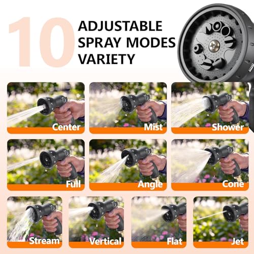 wikiwiki Retractable Garden Hose Reel, 1/2" x 130FT, Auto Rewind Wall Mount - size: 1/2 in 130 ft