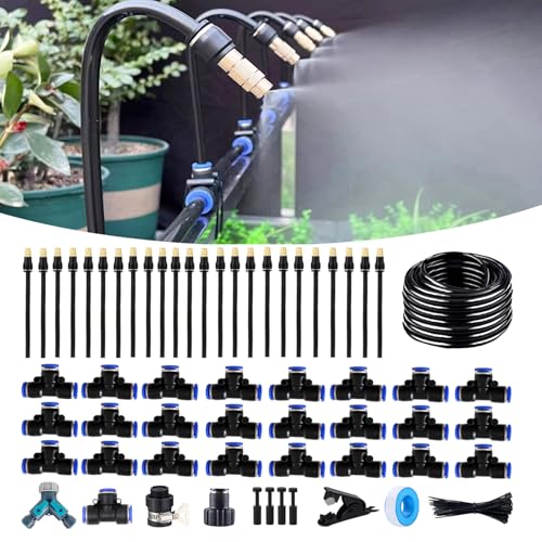 100FT Drip Irrigation System, Tool-Free Quick Connectors - size: 98FT