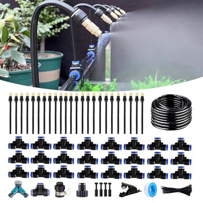 100FT Drip Irrigation System, Tool-Free Quick Connectors - size: 98FT