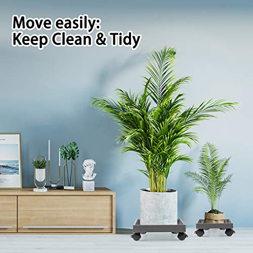 Skelang Square Wheeled Plant Dolly - ABS Planter Trays, Heavy Duty, Load Capacity 110 Lbs - size: Pack of 1 (11")