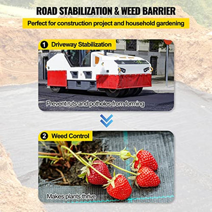 Happybuy 13ft x 108ft Driveway Fabric, 5oz Heavy Duty Weed Barrier Fabric - size: 13FTx108FT-5OZ