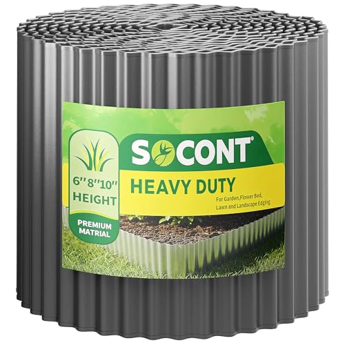 6"×20Ft Edging for Landscaping, Gun Silver Corrugated Metal Garden Edging - color: Gun Silver, size: 6"×20Ft