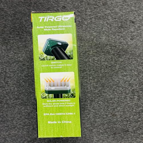 12 Pcs Tirgo Ultrasonic Solar Powered Mole & Snake Repellent Stake Outdoor