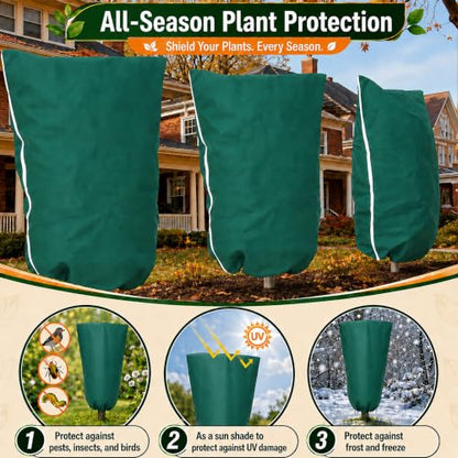 Plant Freeze Protection Covers for Winter Plants Gardens Frost, Sun, Pests - size: 2 96×96in