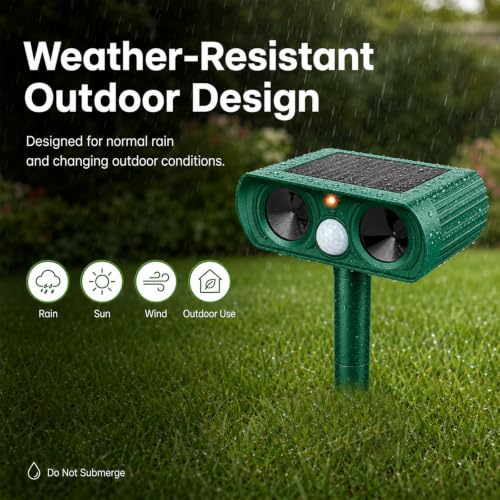 Deer Repellent Devices,2026 Cat Deterrent Outdoor with Motion Sensor 1 Pack