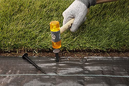 GardenMate 6 x 49 feet Sheet Woven Weed Control Fabric - Stabilized Black Heavy Duty Landscape Ground Cover Membrane - size: 6 x 49 feet