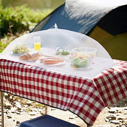 ZMCINER 8 Pack Food Tents Food Covers for Outside Mesh Screen Include 2 Extra Large (40"X 24") & 6 Standard (17"X 17") Collapsible and Reusable Mesh Food Covers for Outdoors, Fruit Cover - size: 8 PACK (2*XXL+6*L)