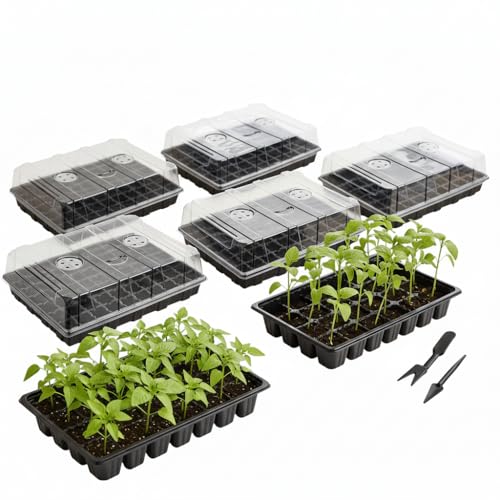 Mr. Pen- Seed Starter Tray Kit, 5 Pack, Total 350 Cells - size: 70-Cells 5-Pack