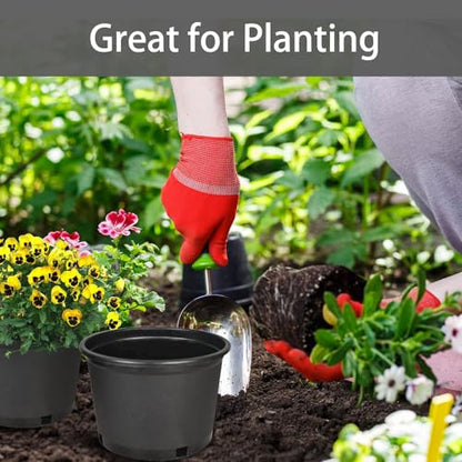 2 gallon Plant Nursery Pot 10-Pack 2 Gallon Short Plastic Garden Planter Pots Flower Seedling Injection Molded Container Seed Starting Pot Set for Indoor Outdoor Plants Seedlings Vegetables Black - size: Short 2 Gallon