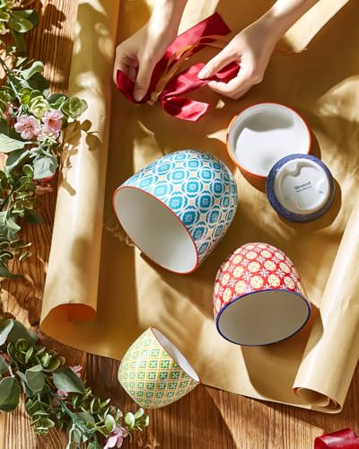 Metahom 5.8 Inch Ceramic Plant Pots, Colorful Flower Pots Set of 4 - size: 5.8 inch