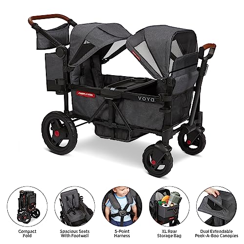 Radio Flyer Voya Stroller Wagon, for Toddlers and Kids 6+ Months, 2 Seats - size: 1.0