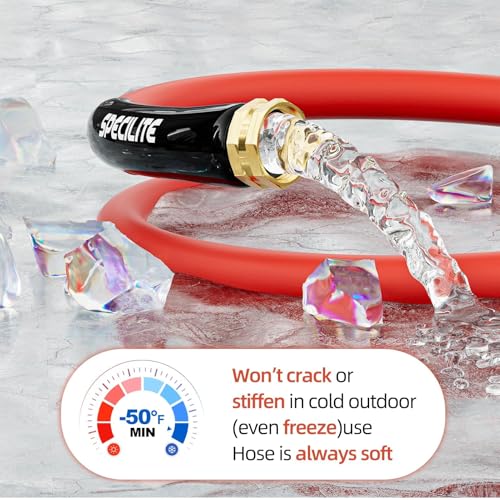 SPECILITE 5/8" x 15FT Hot/Cold Short Leader Garden Water Hose, -50℉-190℉ - size: 15FT 5/8" ID Male to Female