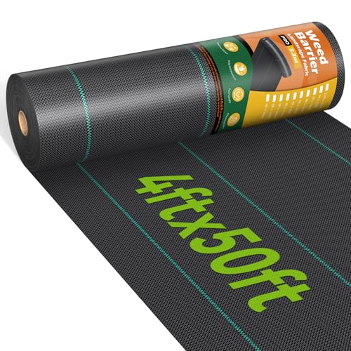 iropro Weed Barrier Fabric Heavy Duty 4ft x 50ft Landscape Fabric - size: 4ft x50ft