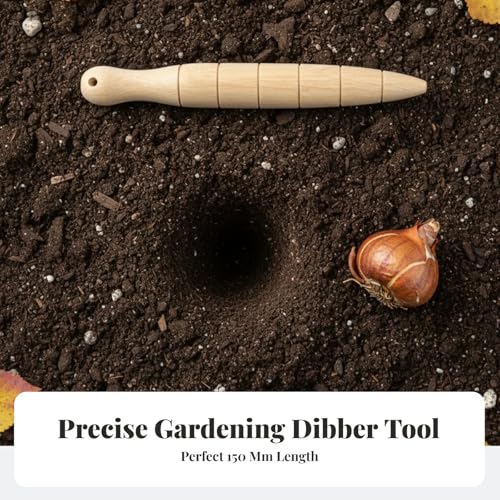 Garden Dibber with Measurement Lightweight Simple to Use 5.91inch Gardening Accessories Practical Handheld Bulb Planting Tool - color: Style B