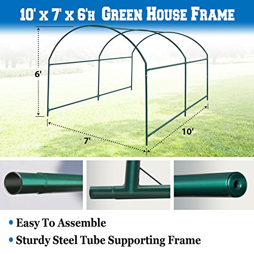 Benefit-USA Multi-Size Large Garden Support Arch Frame Climbing Plant Arch Arbor for Flowers/Fruits/Vegetables (9.8'X6.6'X5.9'), Green - size: 9.8 ft x 6.6 ft x 5.9 ft
