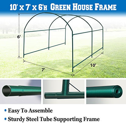 Benefit-USA Multi-Size Large Garden Support Arch Frame Climbing Plant Arch Arbor for Flowers/Fruits/Vegetables (9.8'X6.6'X5.9'), Green - size: 9.8 ft x 6.6 ft x 5.9 ft