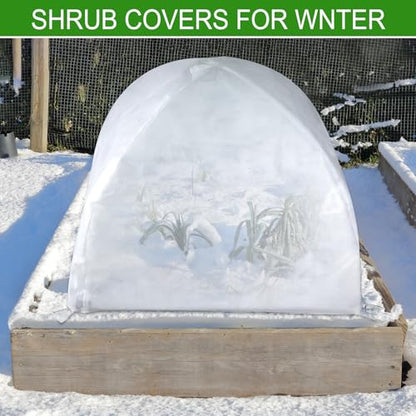 2 Pcs Winter Plant Covers with Stakes, Frost Protection Tent for Shrubs and Bushes , Waterproof, Reusable & Easy Setup , Suitable for Keeping Outdoor Plants Warm in Winter and Sun protection in summer