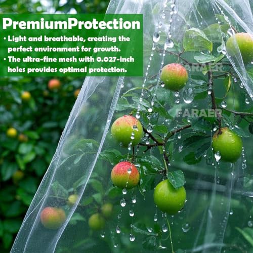 Garden Netting for Raised Beds, 4x10ft Insect Netting - size: 4x10ft Reinforced Netting