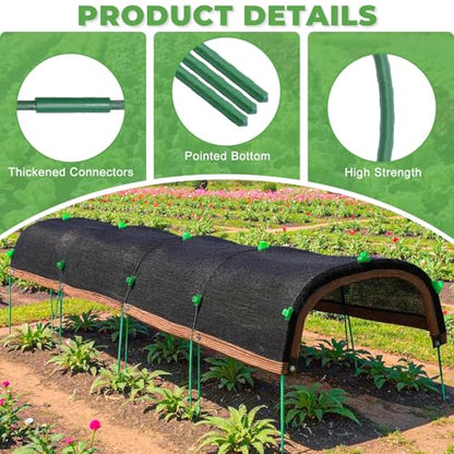 2026 Upgraded Garden Shade Cloth Kit 78.7"x59" Garden Shade Cloth for Plants Heat Protection with 5 Sets Garden Hoops for Raised Beds 75% Sunblock Shade Cloth Row Cover for Outdoor Plant Vegetables - size: 78.7" x 59"