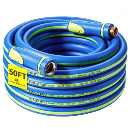 Garden Hose 50ft x 5/8", Heavy Duty Water Hose, Kink Resistant - color: Blue, size: 50FT