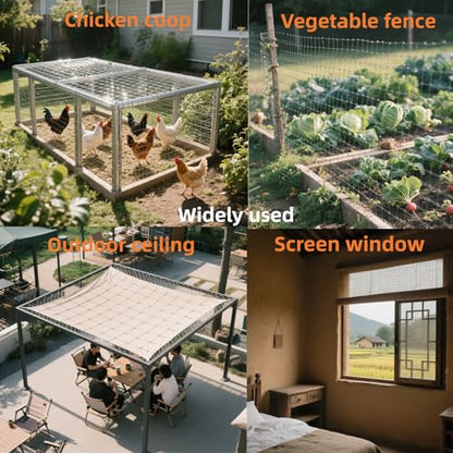 19 Gauge Galvanized Hardware Cloth, Welded Wire Metal Roll Chicken Fence Wire Mesh Screen Roll, Garden Rabbit Fencing, Snake Fence, Chicken Gopher Racoons (1/4 Inch-16Inch x 20Ft) - size: 1/4 Inch-16Inch x 20Ft