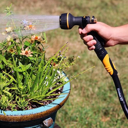 Melnor 88050AMZ XT Fusion Garden Hose 5/8" x 50ft - Durable - Lightweight - Kink-Resistant - Polymer Blend - Black/Orange