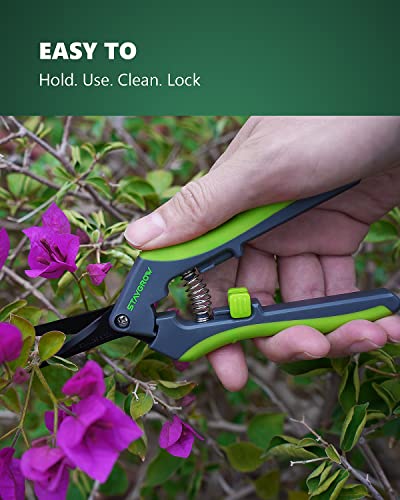 6.5" Straight Pruning Shears for Gardening Plant Trimming Scissors - size: 6.5 Inch Straight