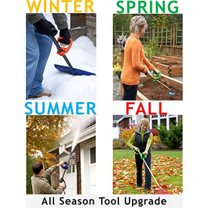 Back-Saving Tool Handle Attachment, EVR-Grip Upgrade, Labor-Saving Ergonomic Shovel Add-on Handle, RED - color: Red
