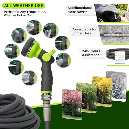 25FT Heavy Duty Garden Hose, 25 FT x 1/2 ID Durable Outdoor Water Hose - size: 25 FT