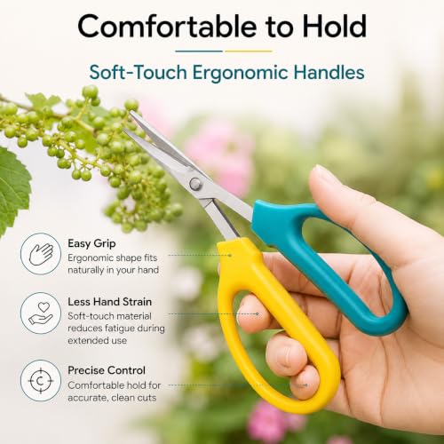 1pc Garden Trimming Scissors for Fruits and Grapes, Bent Blade