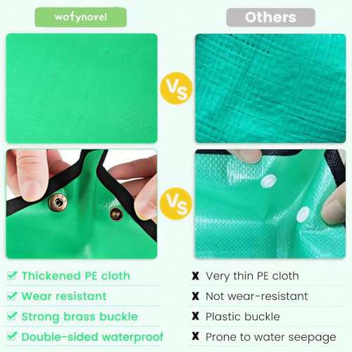 Repotting Mat for Indoor Plants, Green, Thickened PE, 26.8x26.8 Inch, Waterproof Portable Potting Tray for Transplanting and Dirt Control