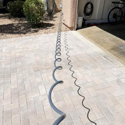 SANFU PU Recoil Garden Water Hose 3/8"ID(9 x 12.2mm) x 15FT, Gray(15') - size: 15FT