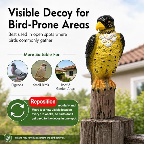GiftExpress 13.5" Scarecrow Eagle Falcon Hawk Decoy, Pest Repellent, Bird Control, Bird Deterrent, Garden Protectors, Repeller, Eagle Garden Décor