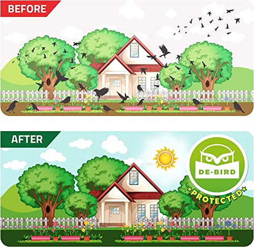 De-Bird Scare Tape - Weatherproof Reflective Tape - Seagull Reflective Ribbon for Balcony & Patio Deterrent - Reusable Goose Deterrent Scare Ribbon - 125 Ft Roll, Garden Style - size: 125 Ft Roll
