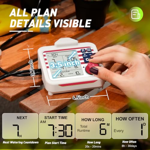 RAINPOINT Indoor Large Display Automatic Plant Waterer Kit - color: Red & Blue
