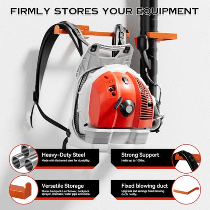 Backpack Leaf Blower Hanger with Tube Hook, Orange, 2 Packs - color: Orange 2 Packs