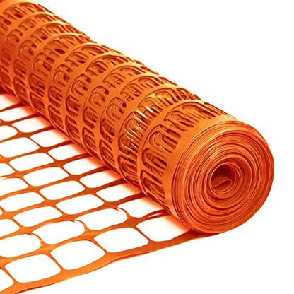 Sunnyglade 4X100 Ft Outdoor Snow Fence Plastic Temporary Fence Orange