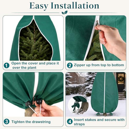 Plant Freeze Protection Covers for Winter Plants Gardens Frost, Sun, Pests - size: 2 96×96in