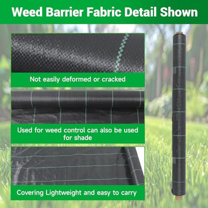 Weed Barrier Fabric Planting Cover - 4 x 250 FT Heavy Duty Landscape Fabric Ground Cover Block for Outdoor Planting - size: 4 x 250 FT