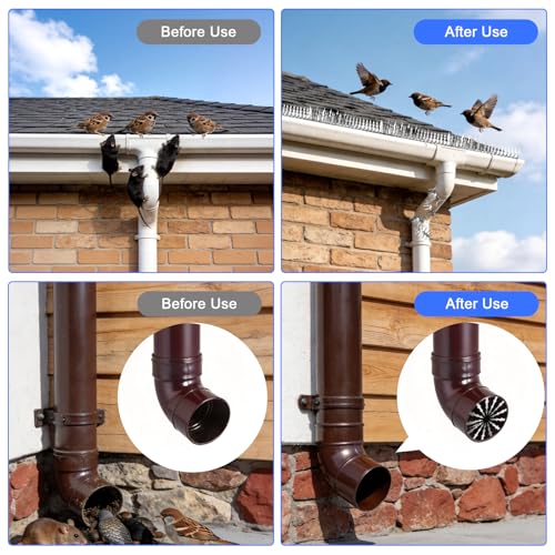 Bird Spikes, Squirrels Spike, Raccoon Snake Deterrent, Squirrel Spikes, Stainless Steel Squirrel baffles for Bird feeders, Anti Climb Spikes for Birdhouse to Keep Mouse Raccoo Away, 10FT